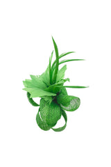 Small Feather & Sinamay Loop Fascinator – Dual Wear Brooch & Hair Clip