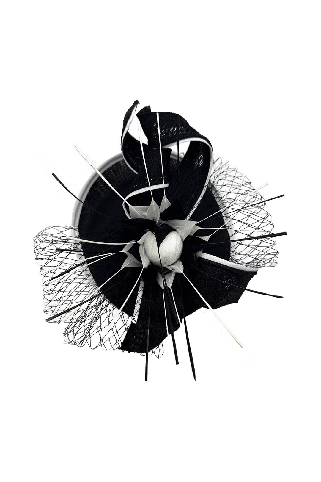 Elegant Feather & Sinamay Fascinator