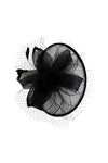 Statement Floral Mesh Fascinator with Feather Detail