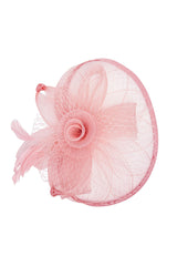 Statement Floral Mesh Fascinator with Feather Detail
