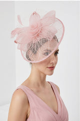 Statement Floral Mesh Fascinator with Feather Detail