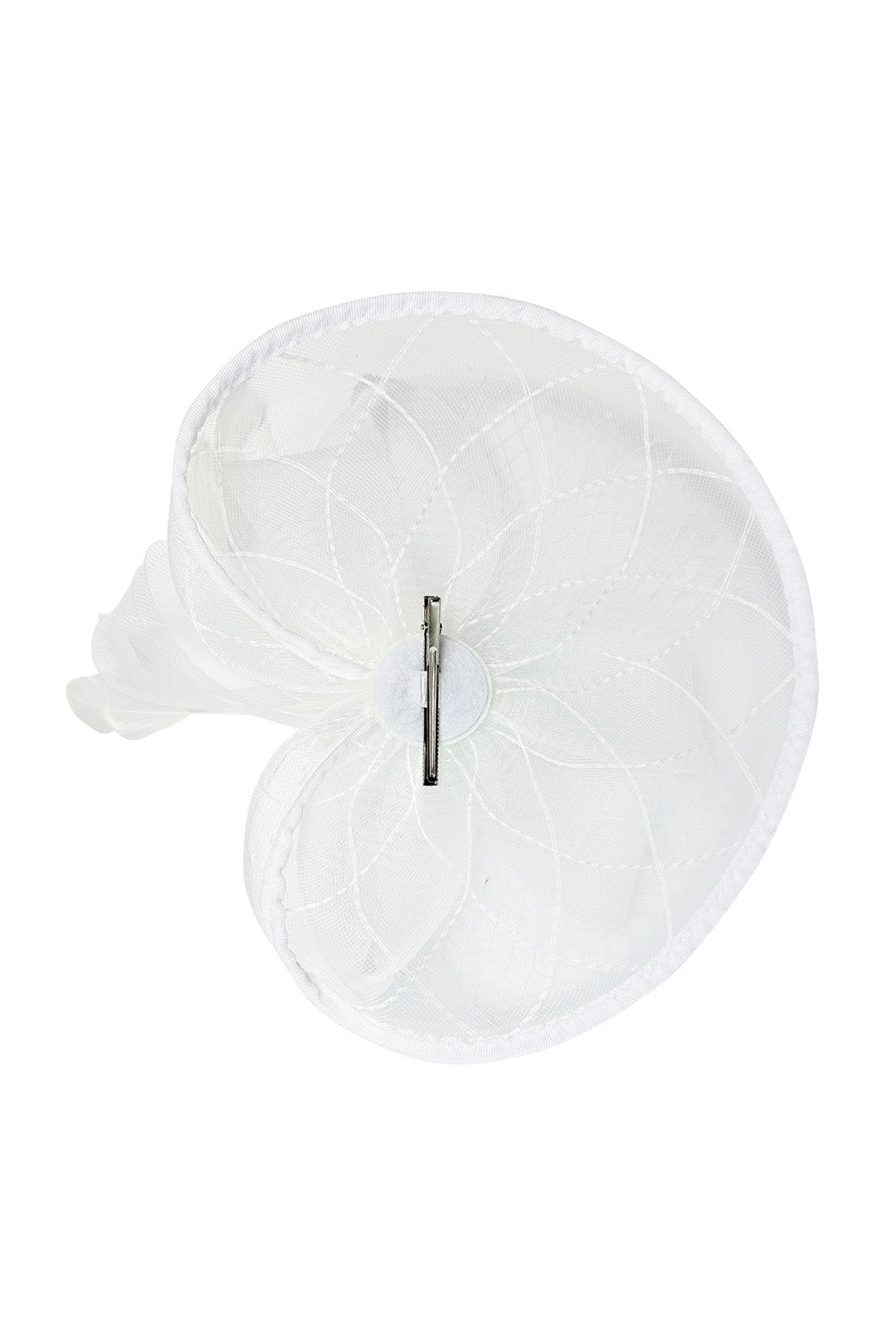 Statement Floral Mesh Fascinator with Feather Detail