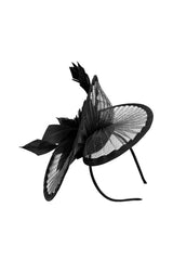 Classic Disc Fascinator with Feather Flower Detail