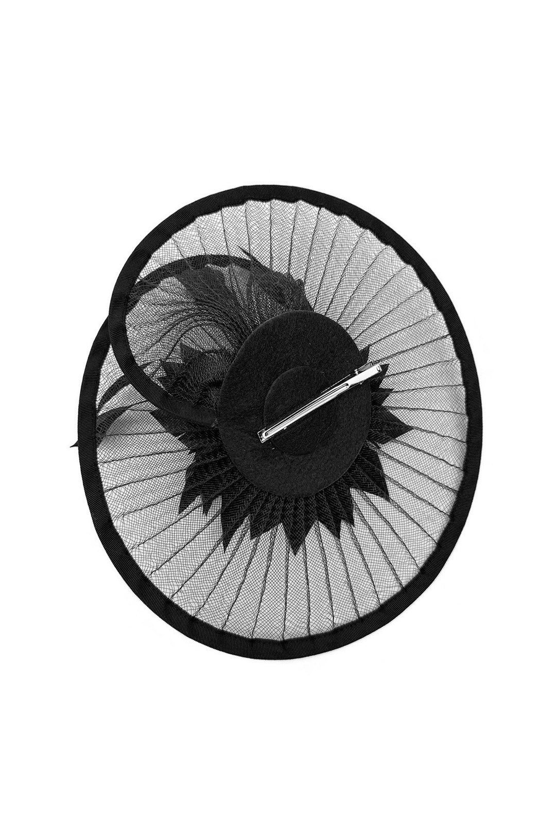 Classic Disc Fascinator with Feather Flower Detail