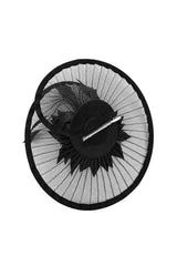 Classic Disc Fascinator with Feather Flower Detail