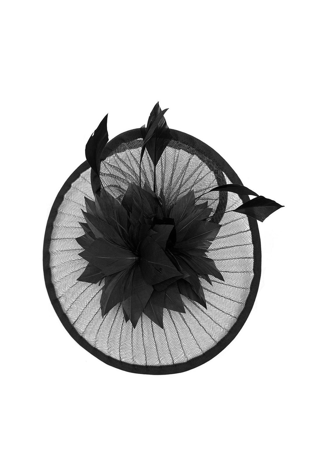 Classic Disc Fascinator with Feather Flower Detail