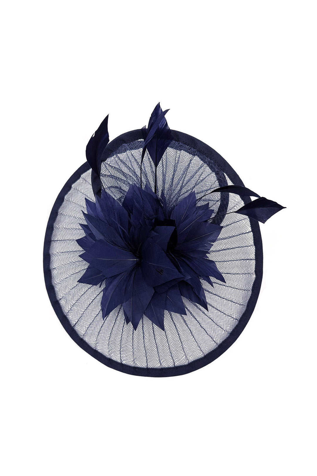 Classic Disc Fascinator with Feather Flower Detail
