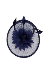 Classic Disc Fascinator with Feather Flower Detail