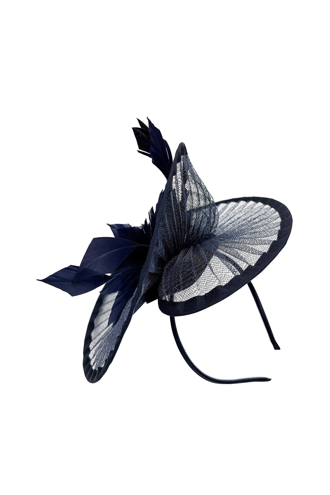 Classic Disc Fascinator with Feather Flower Detail