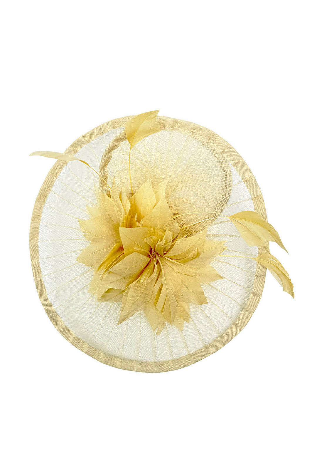 Classic Disc Fascinator with Feather Flower Detail