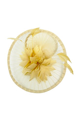 Classic Disc Fascinator with Feather Flower Detail