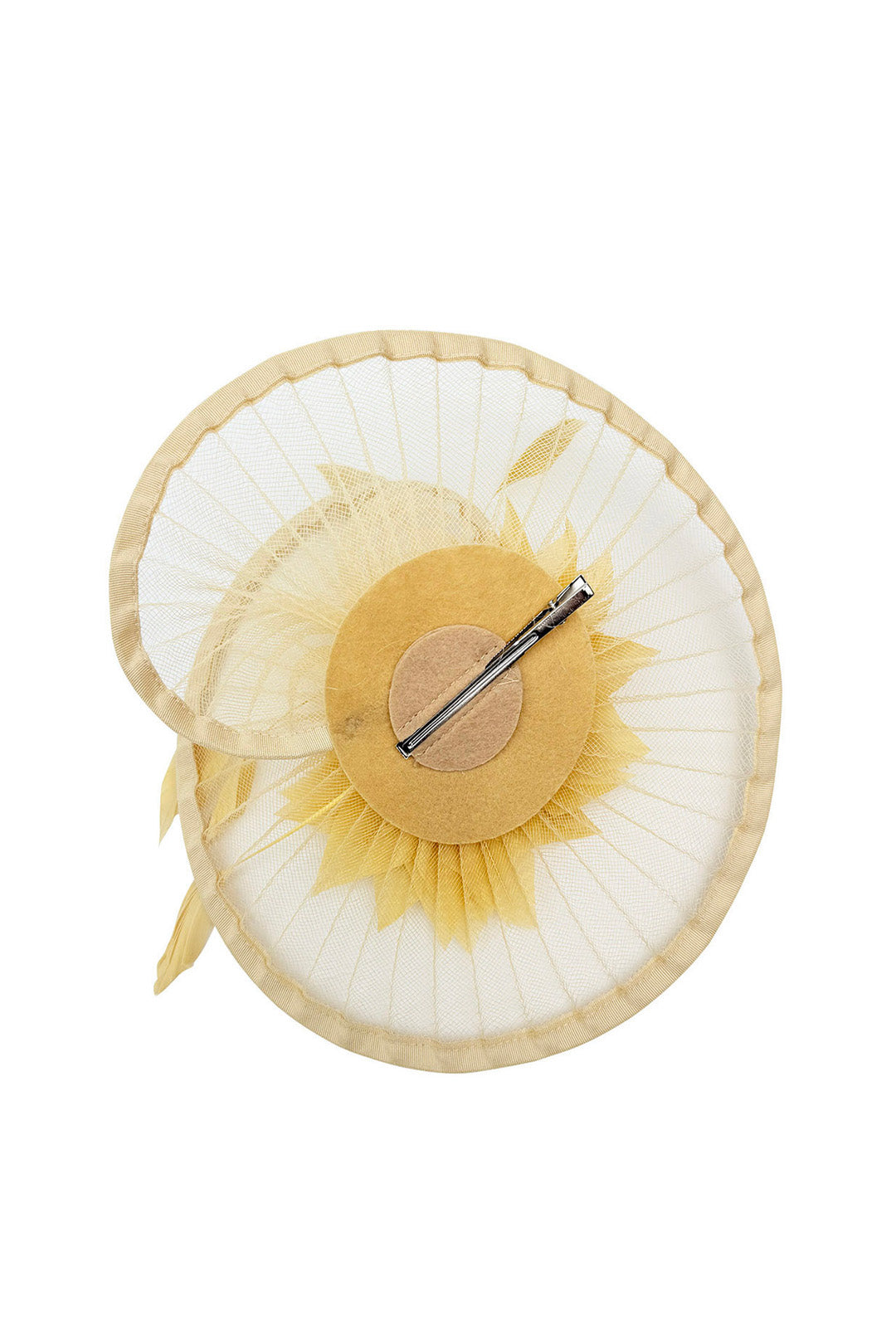 Classic Disc Fascinator with Feather Flower Detail