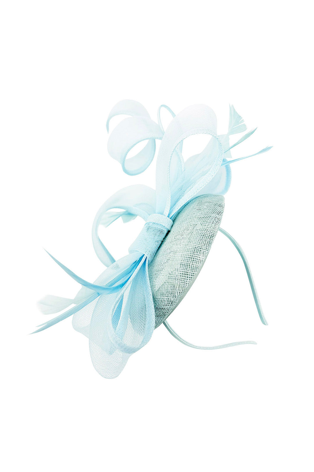 Elegant Loop Mesh Fascinator with Feather Detail