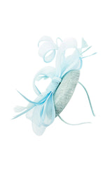 Elegant Loop Mesh Fascinator with Feather Detail