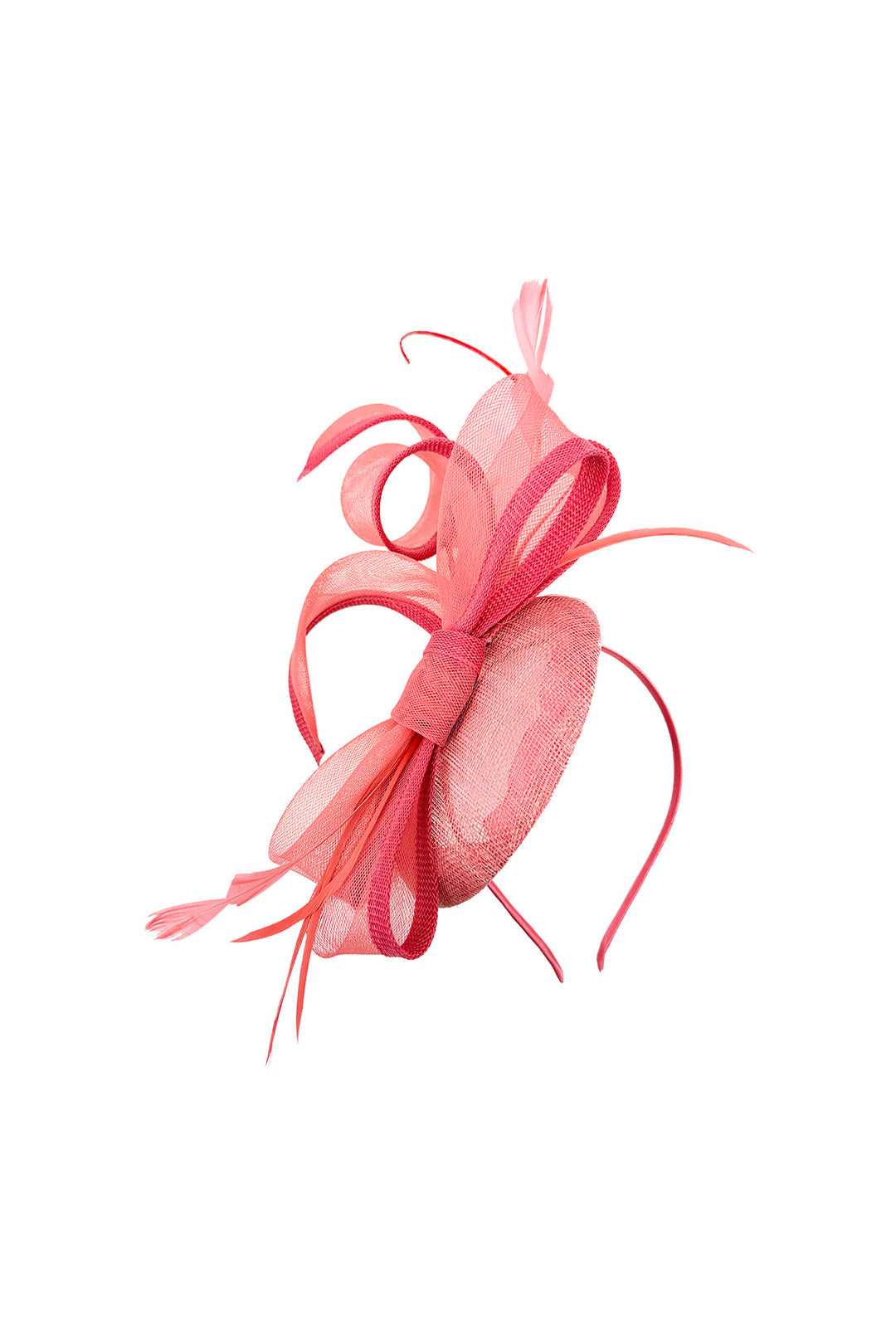 Elegant Loop Mesh Fascinator with Feather Detail