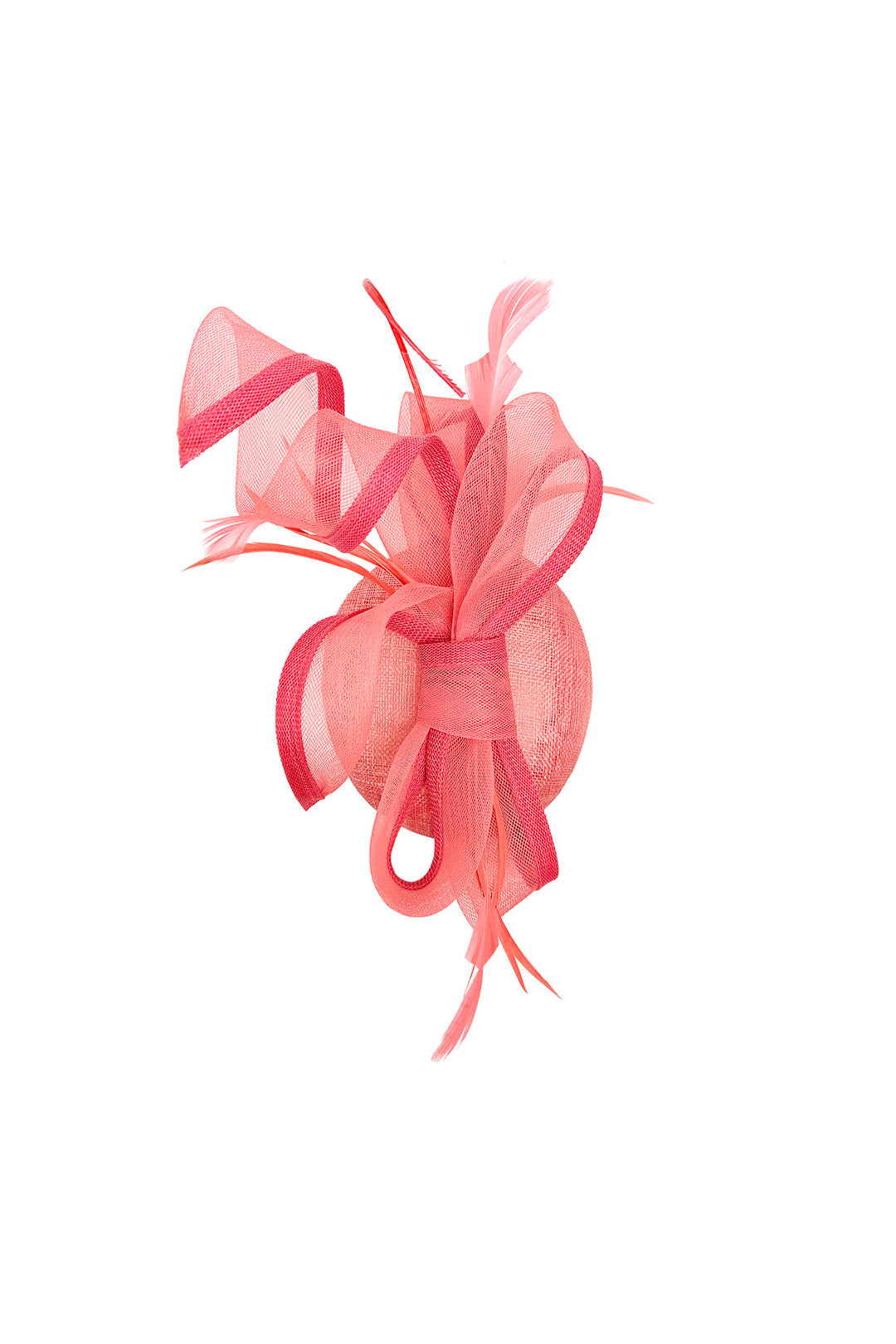 Elegant Loop Mesh Fascinator with Feather Detail