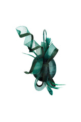 Elegant Loop Mesh Fascinator with Feather Detail