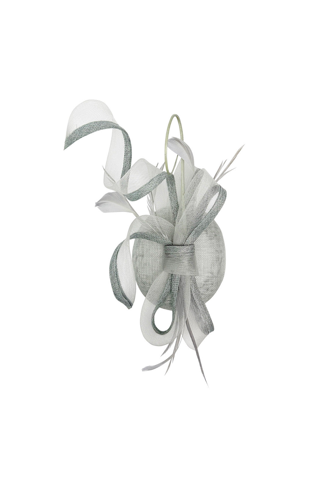Elegant Loop Mesh Fascinator with Feather Detail