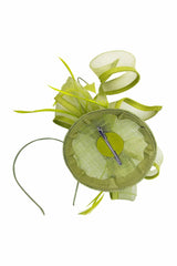 Elegant Loop Mesh Fascinator with Feather Detail