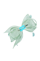Sculpted Twist Mesh Fascinator Headband Turquoise