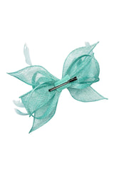 Sculpted Twist Mesh Fascinator Headband Turquoise
