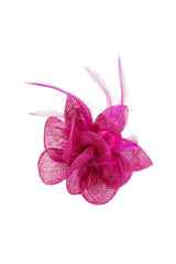 Small Fascinator with Feather Trim – Dual Wear Brooch & Clip