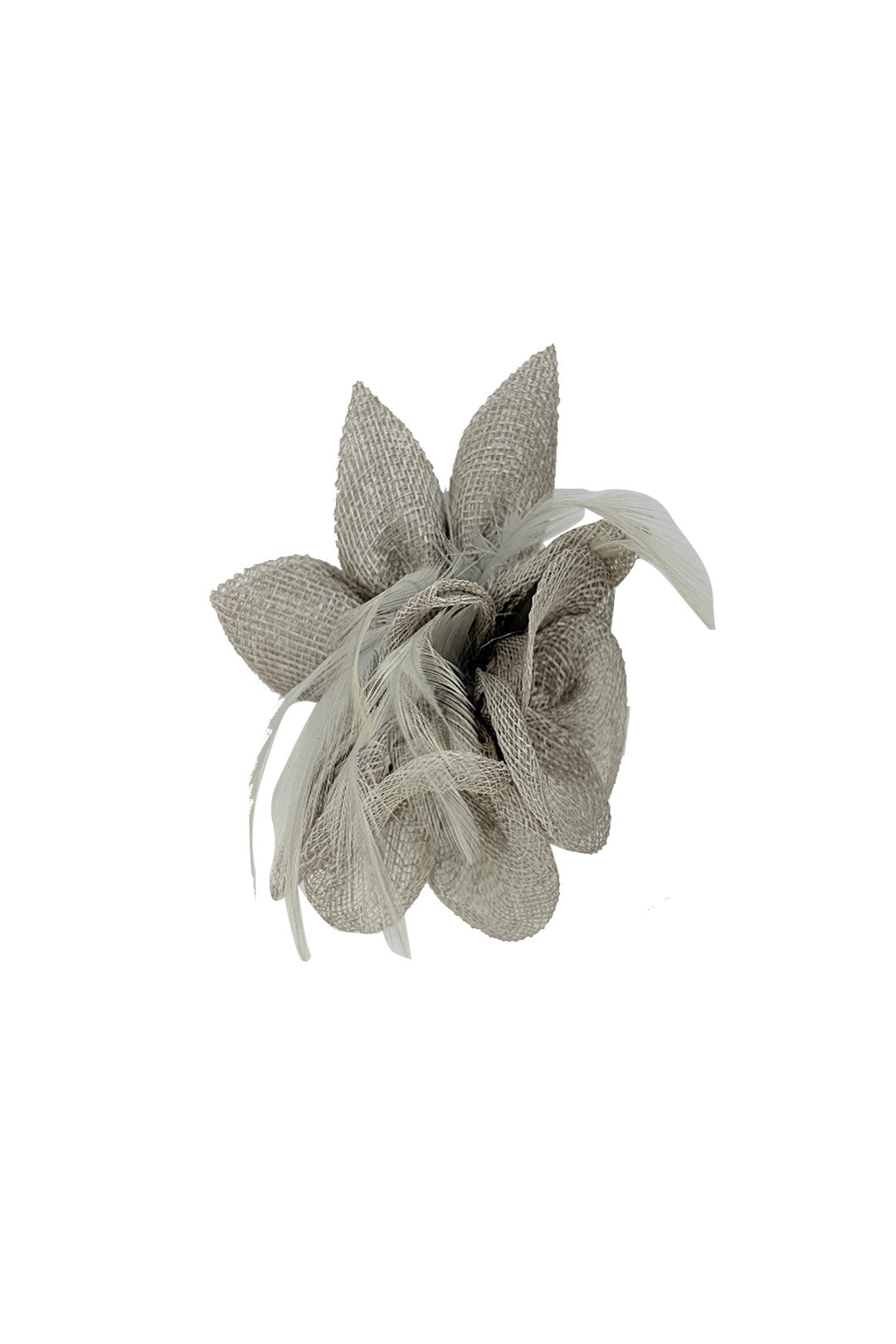 Small Fascinator with Feather Trim – Dual Wear Brooch & Clip