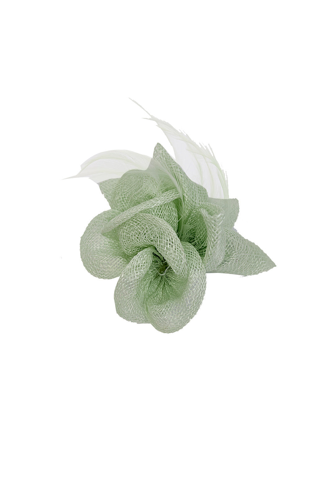 Small Fascinator with Feather Trim – Dual Wear Brooch & Clip