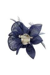 Small Fascinator with Feather Trim – Dual Wear Brooch & Clip