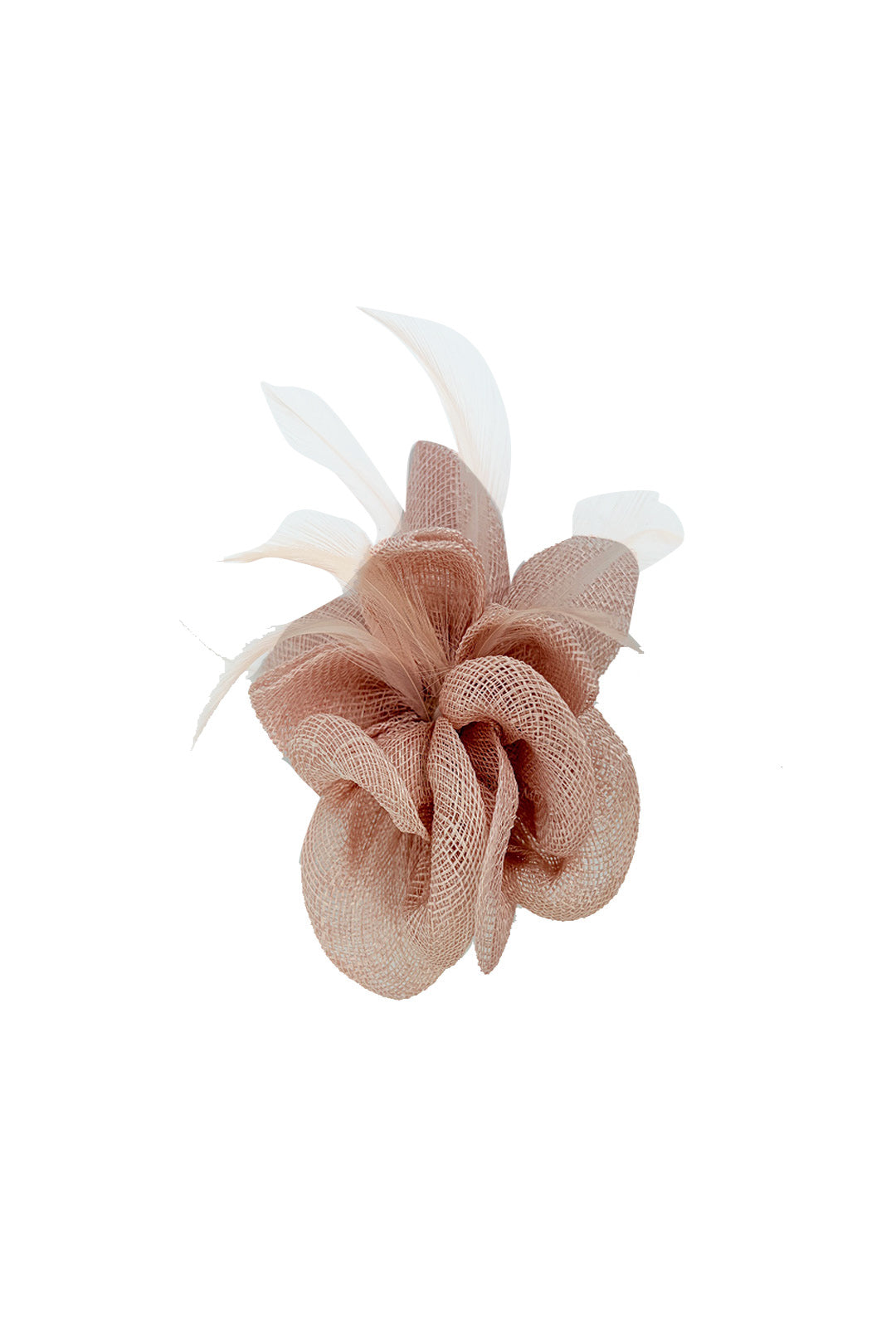 Small Fascinator with Feather Trim – Dual Wear Brooch & Clip