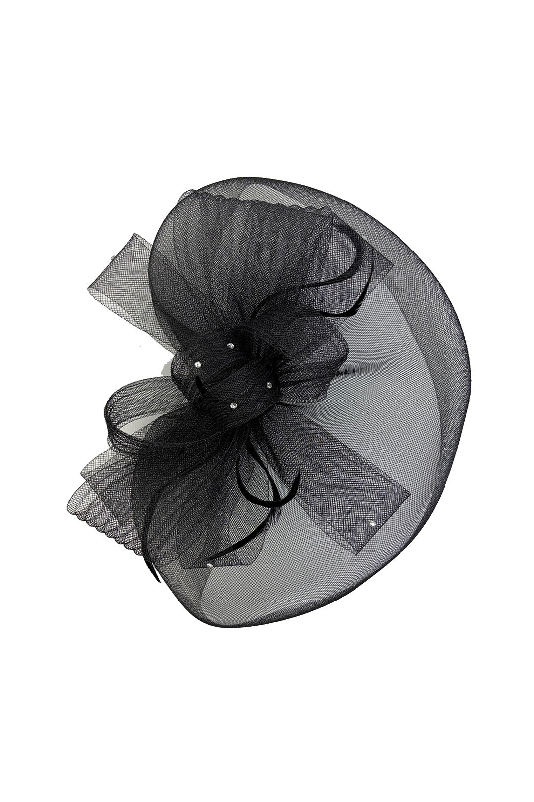 Elegant Mesh Fascinator Hat with Bow Detail for Weddings & Race Day