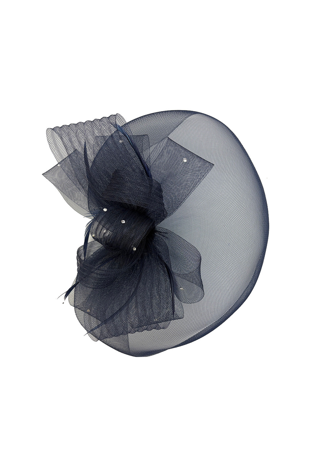 Elegant Mesh Fascinator Hat with Bow Detail for Weddings & Race Day