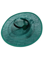 Large Disc Fascinator Hat with Looped Bow & Feather Detail
