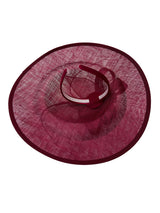 Large Disc Fascinator Hat with Looped Bow & Feather Detail