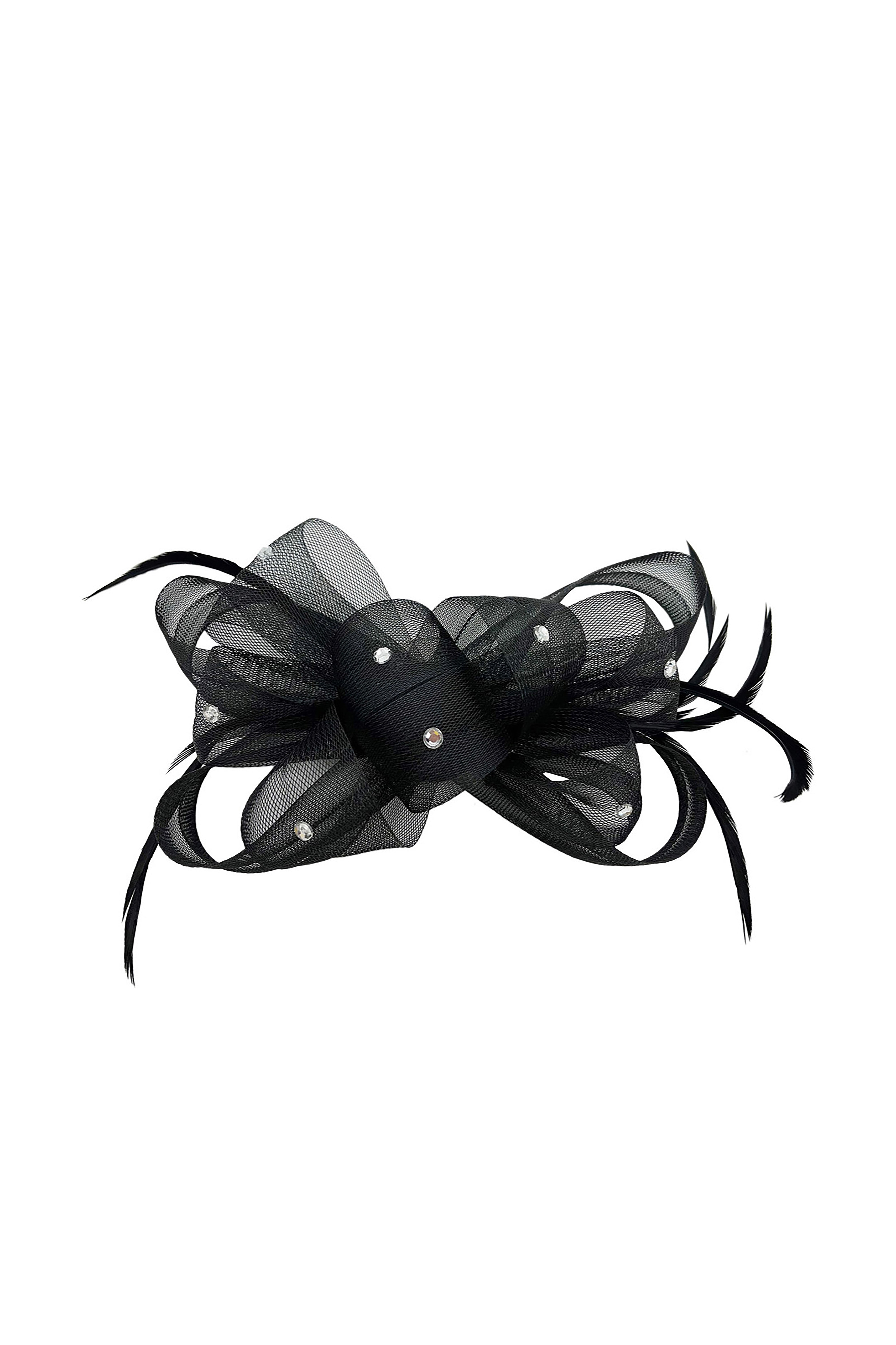 Embellished Diamond Mesh Bow Fascinator