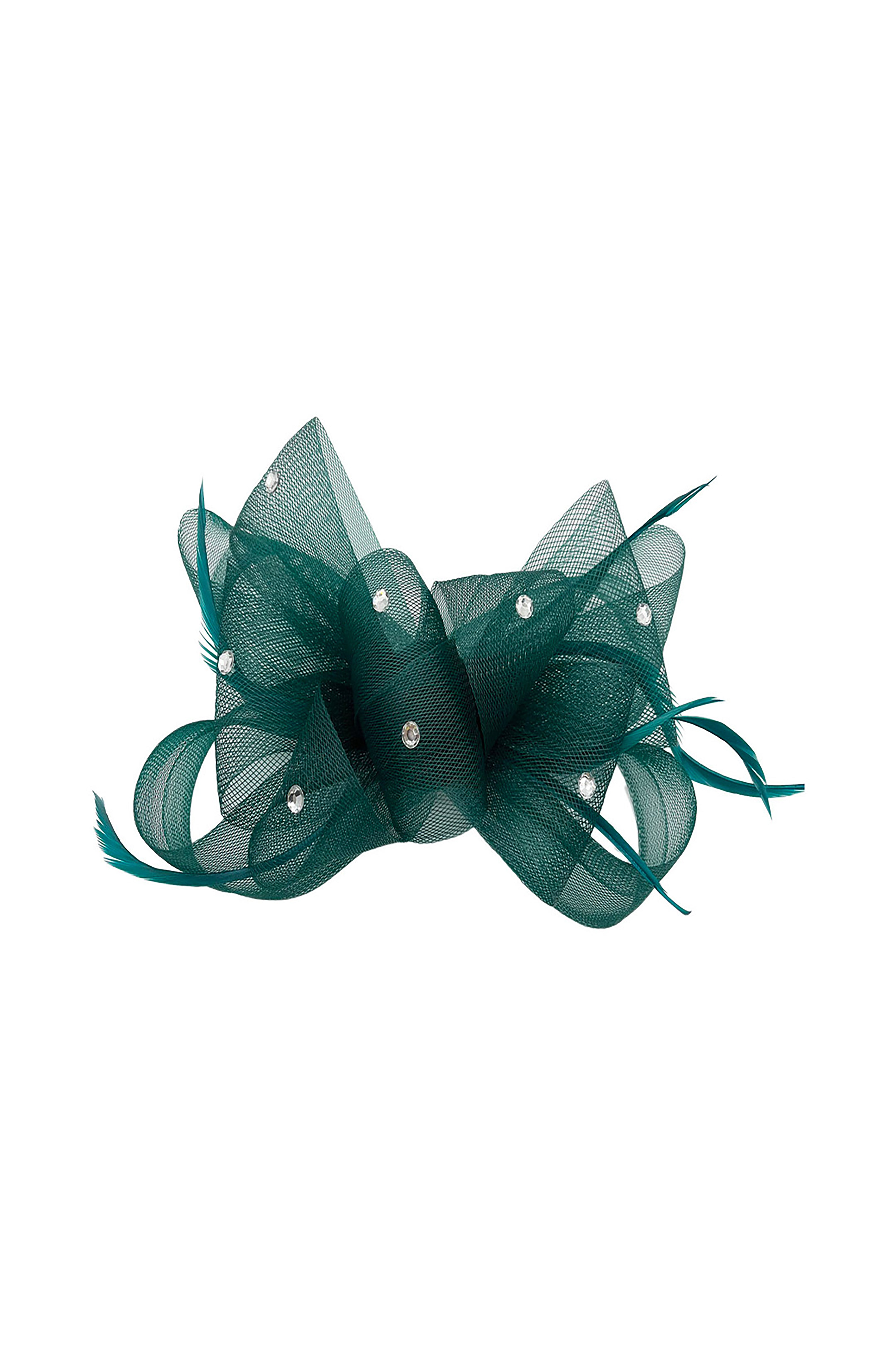 Embellished Diamond Mesh Bow Fascinator