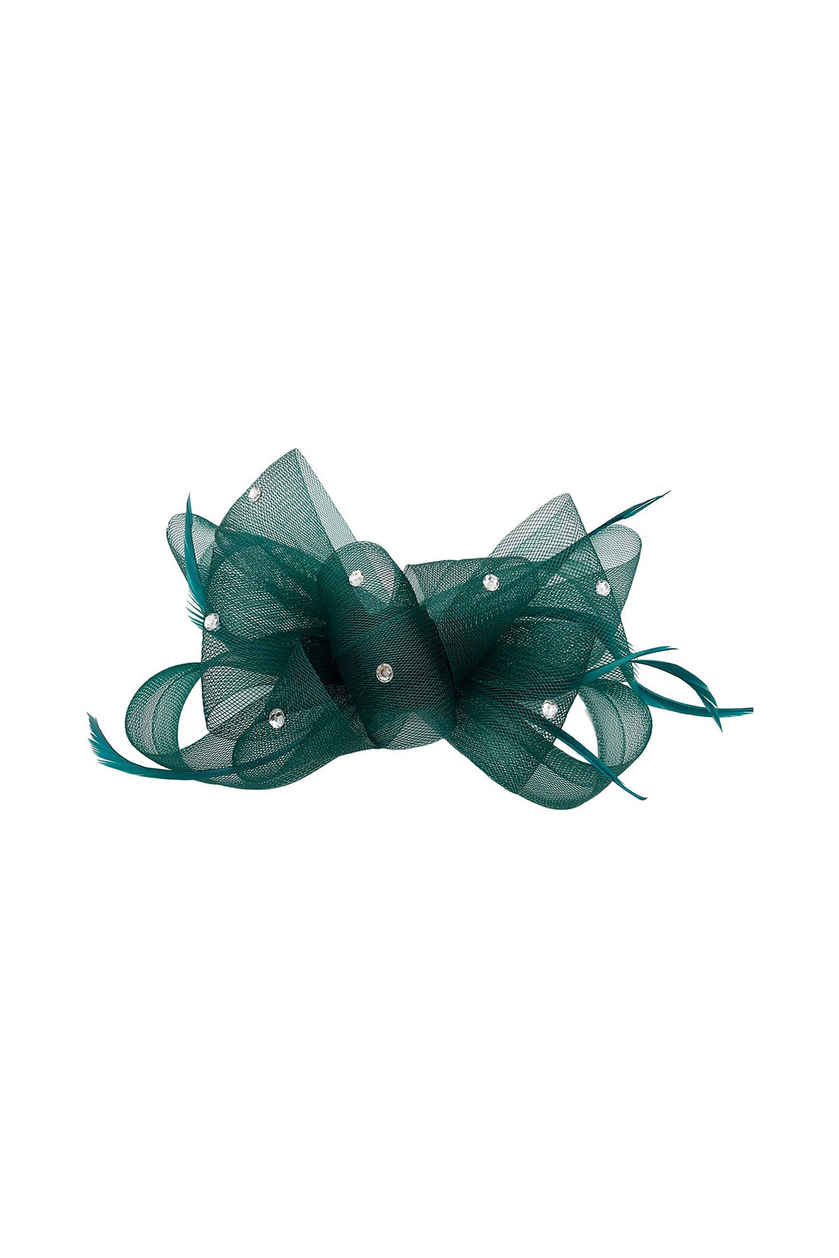 Embellished Diamond Mesh Bow Fascinator