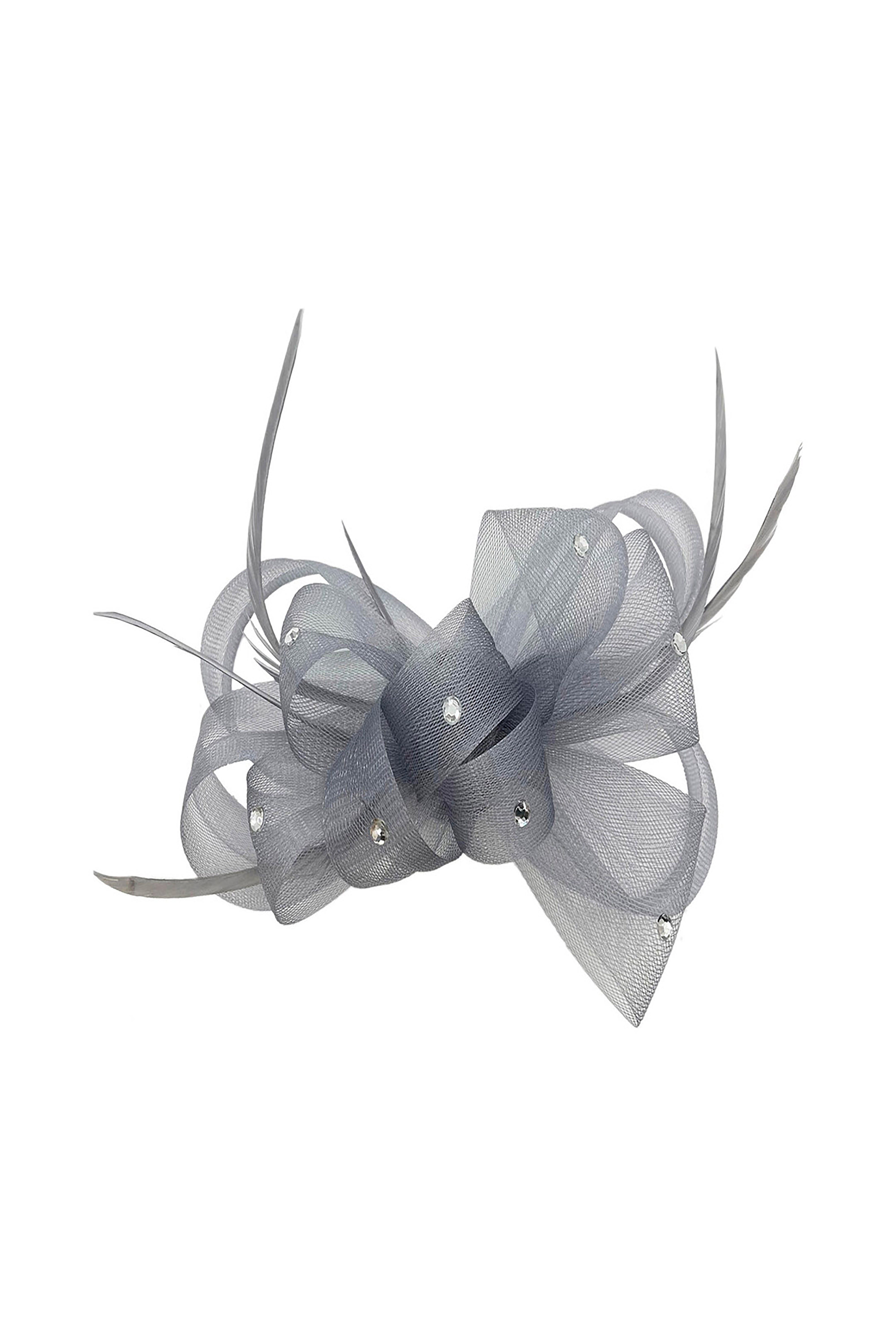 Embellished Diamond Mesh Bow Fascinator