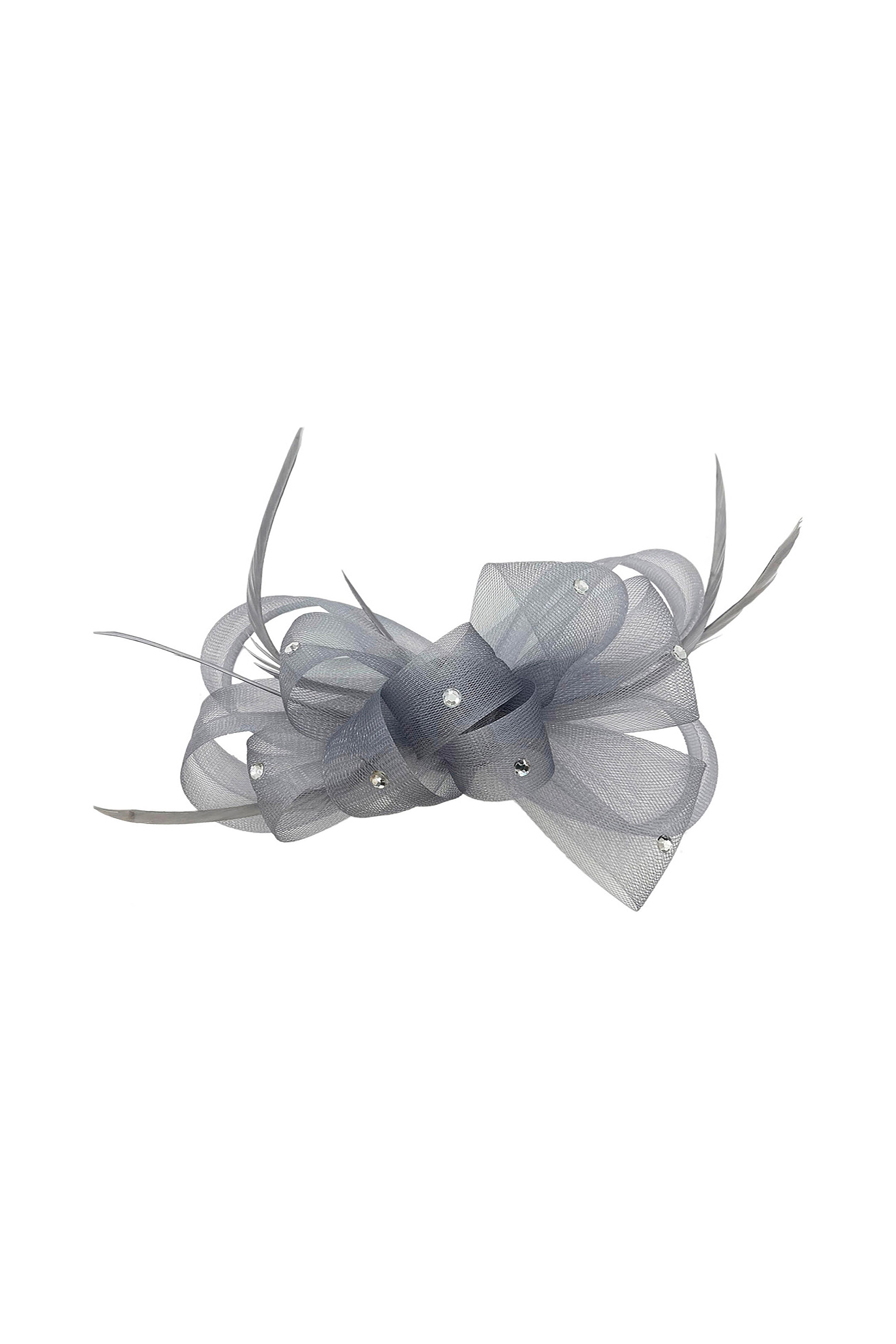 Embellished Diamond Mesh Bow Fascinator