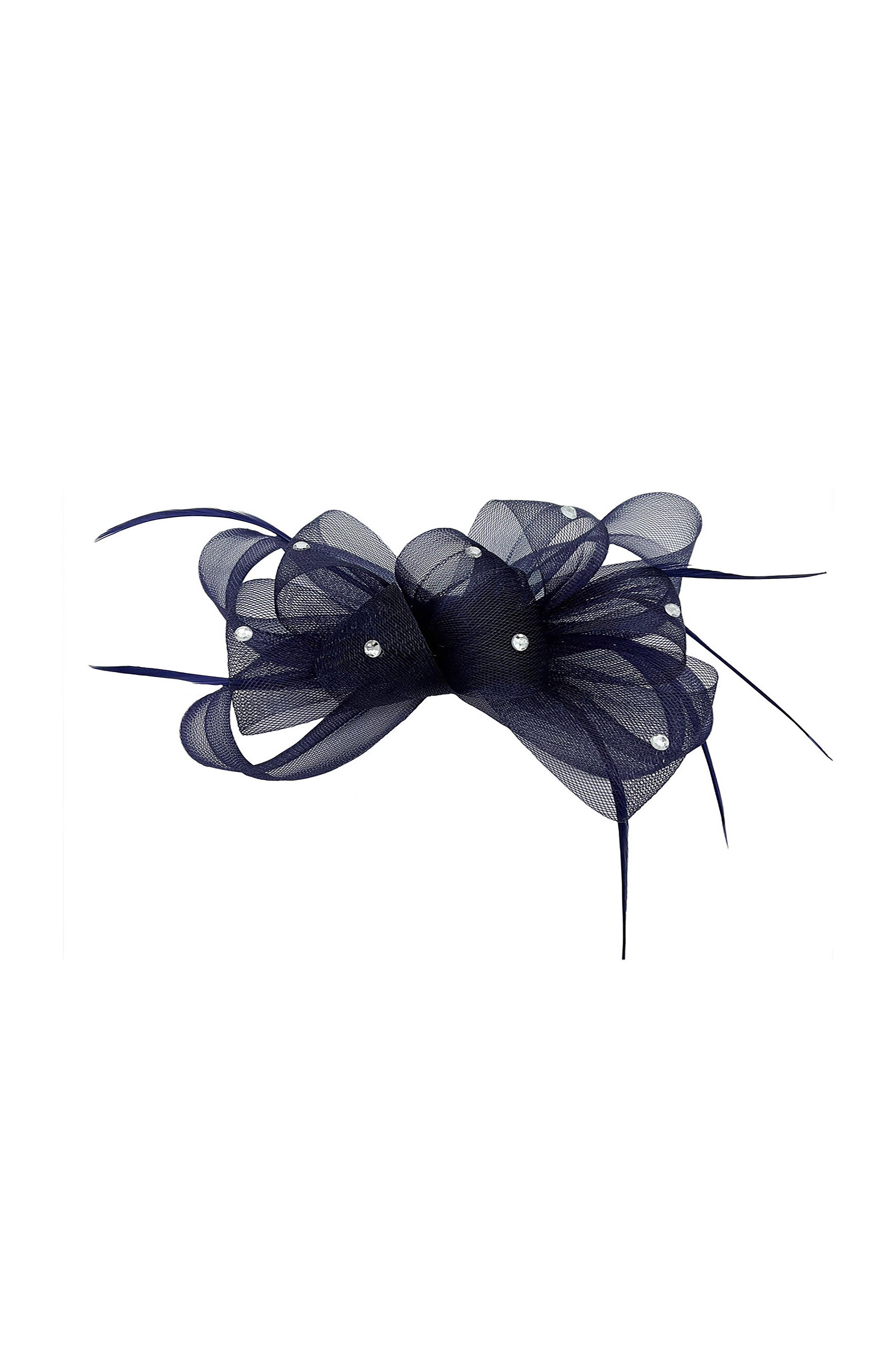 Embellished Diamond Mesh Bow Fascinator