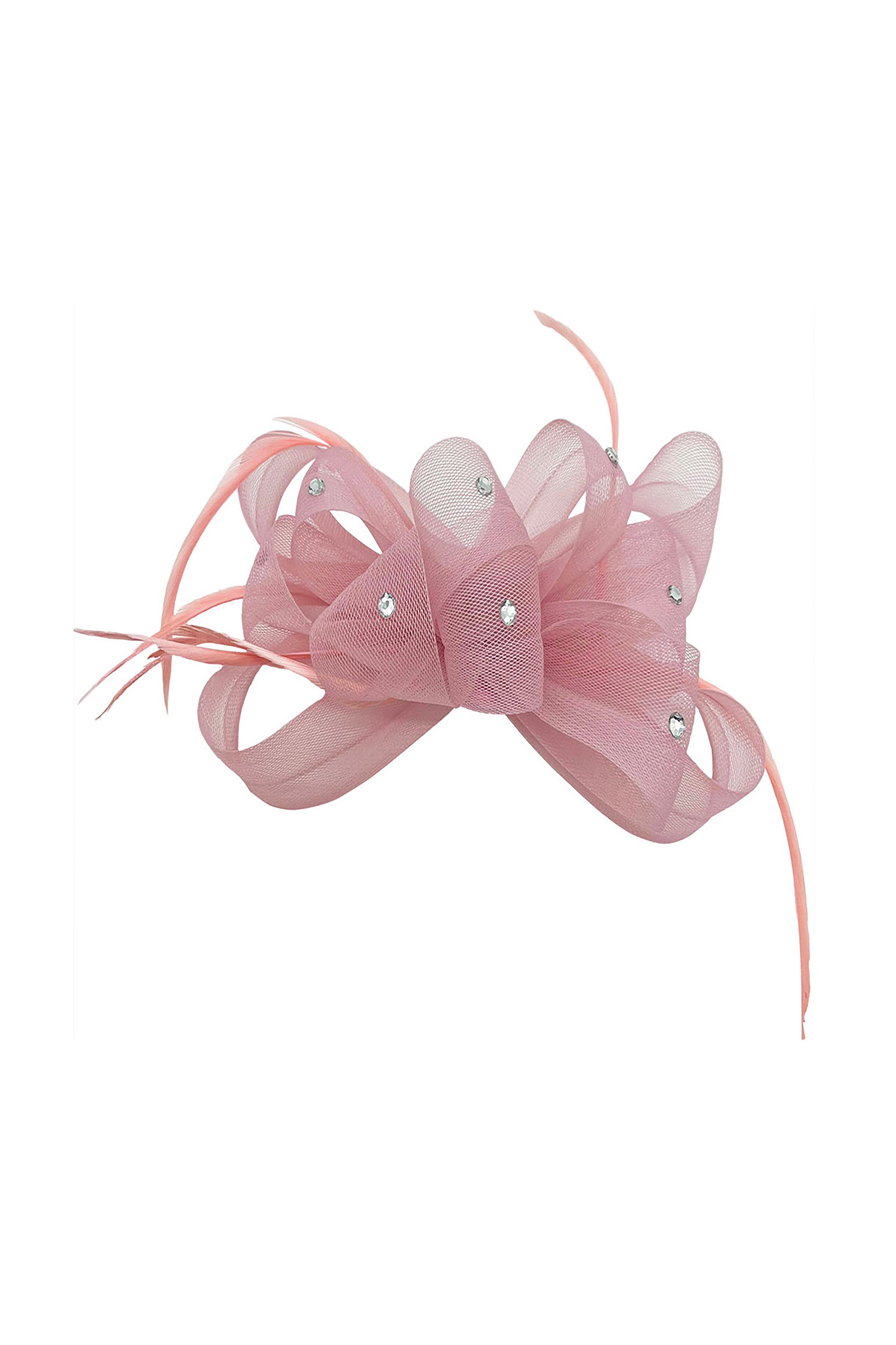 Embellished Diamond Mesh Bow Fascinator