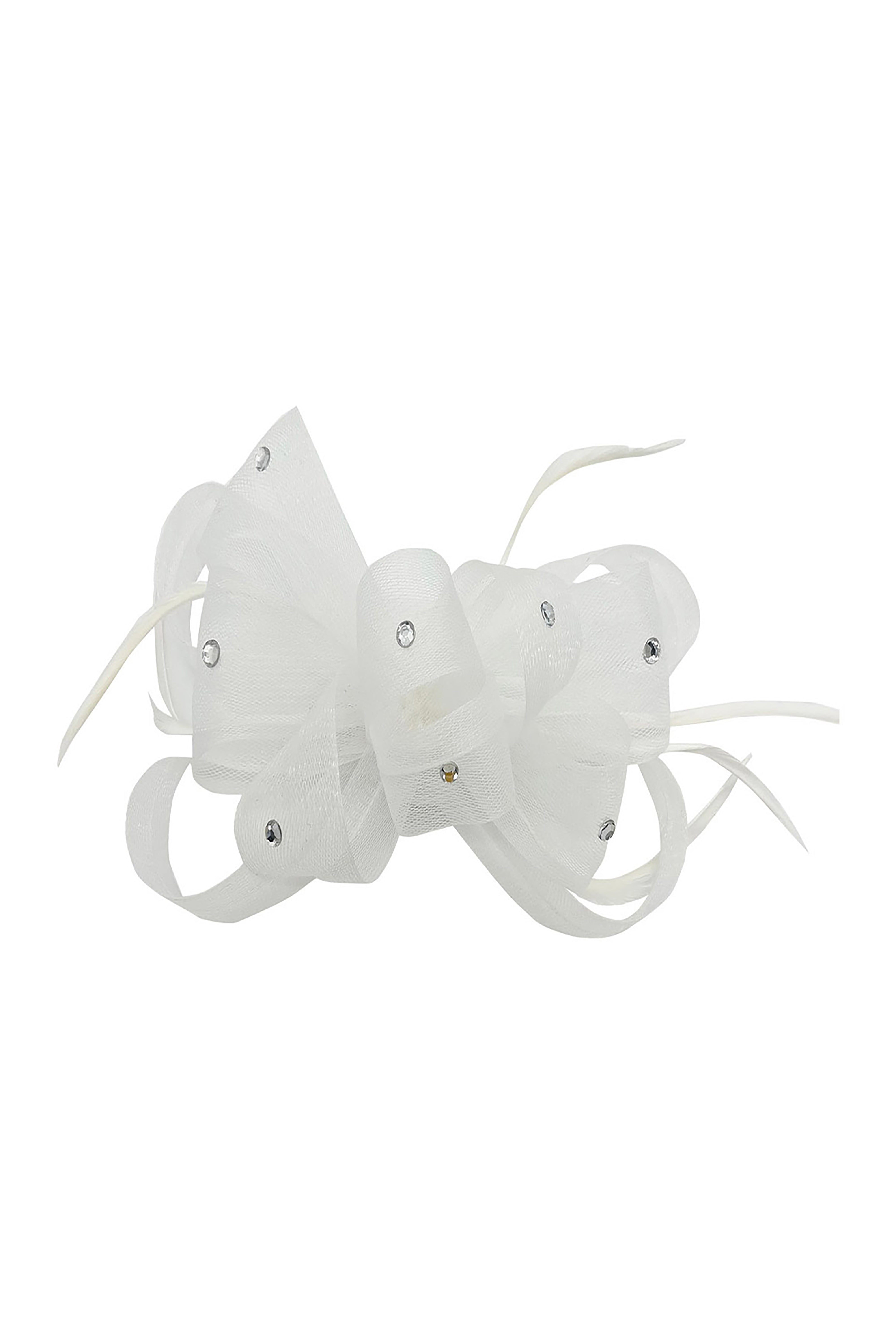 Embellished Diamond Mesh Bow Fascinator