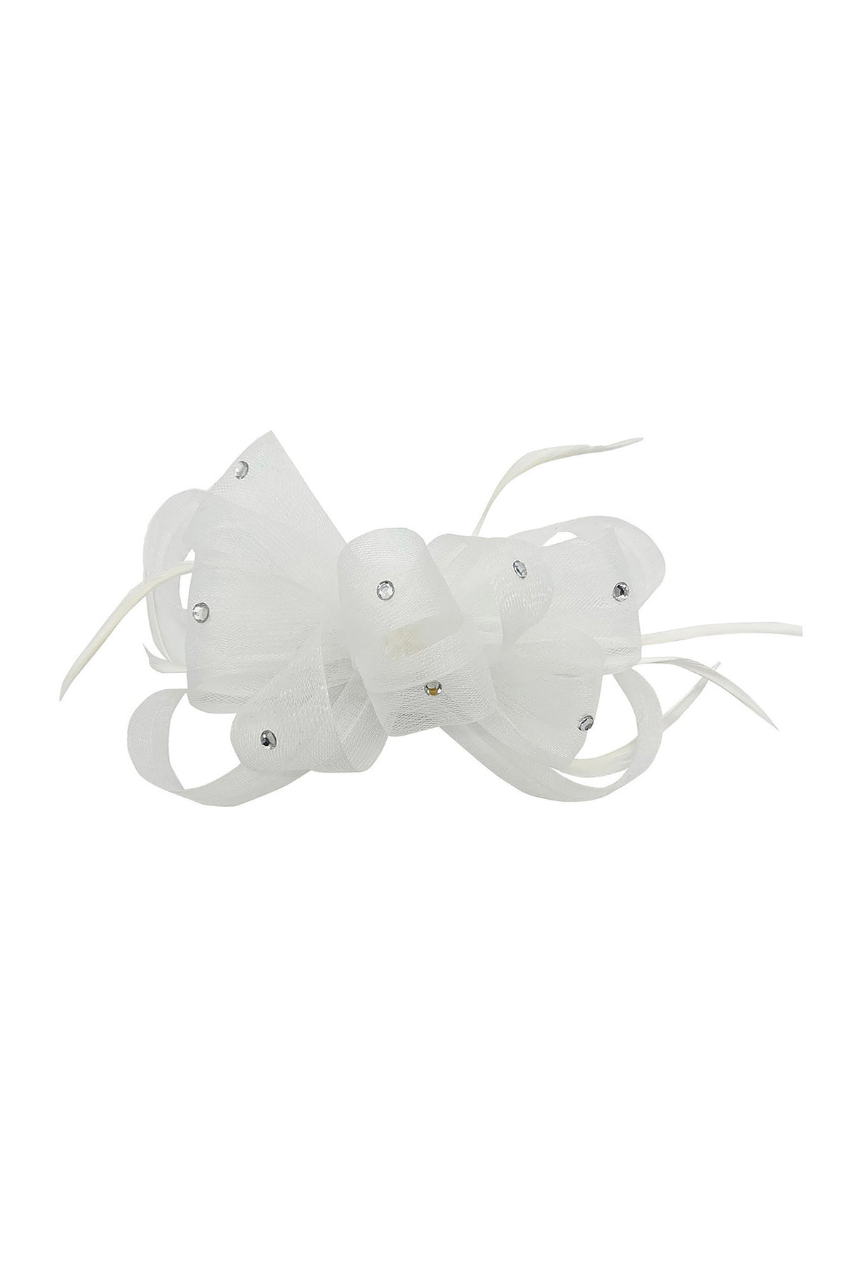 Embellished Diamond Mesh Bow Fascinator
