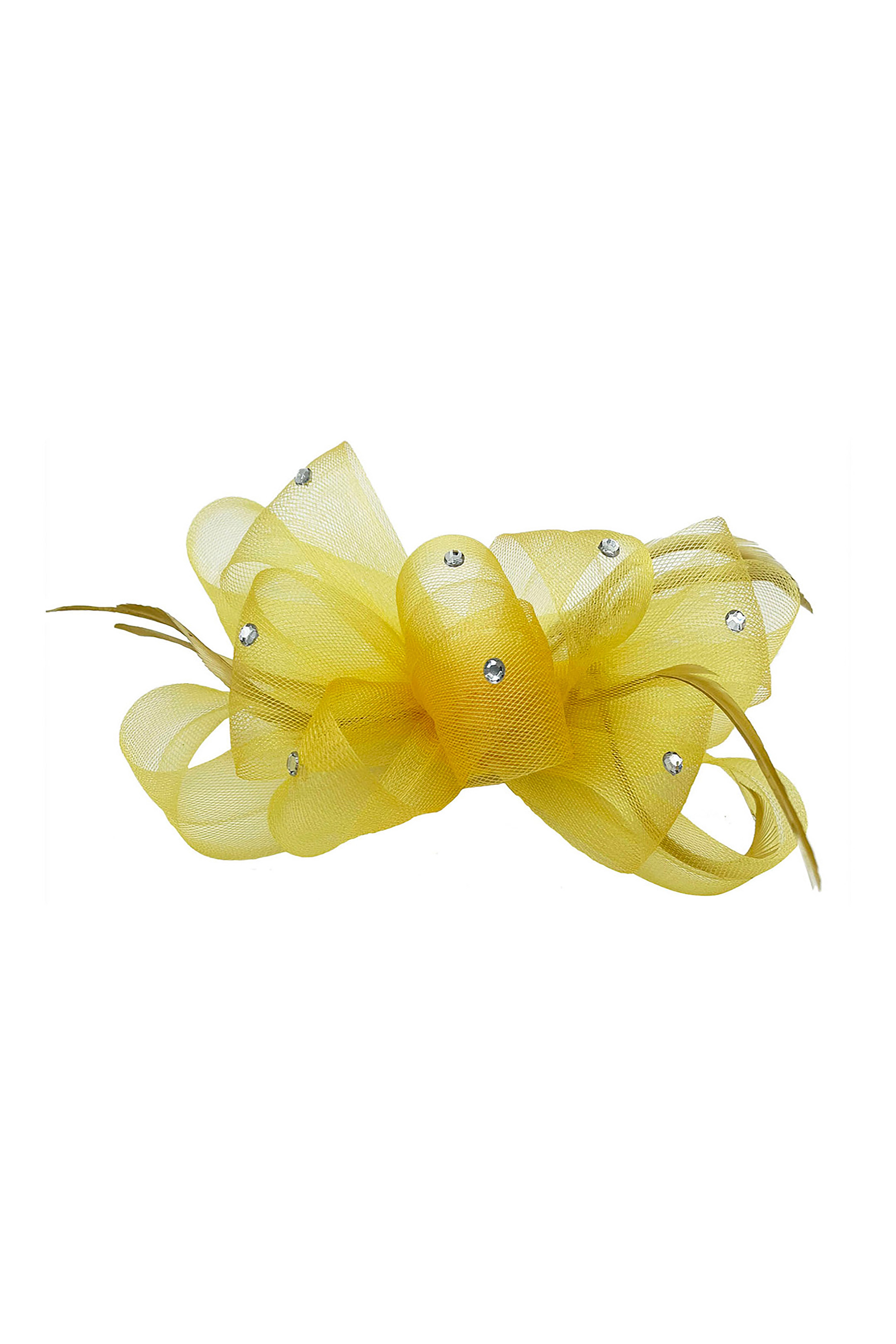 Embellished Diamond Mesh Bow Fascinator