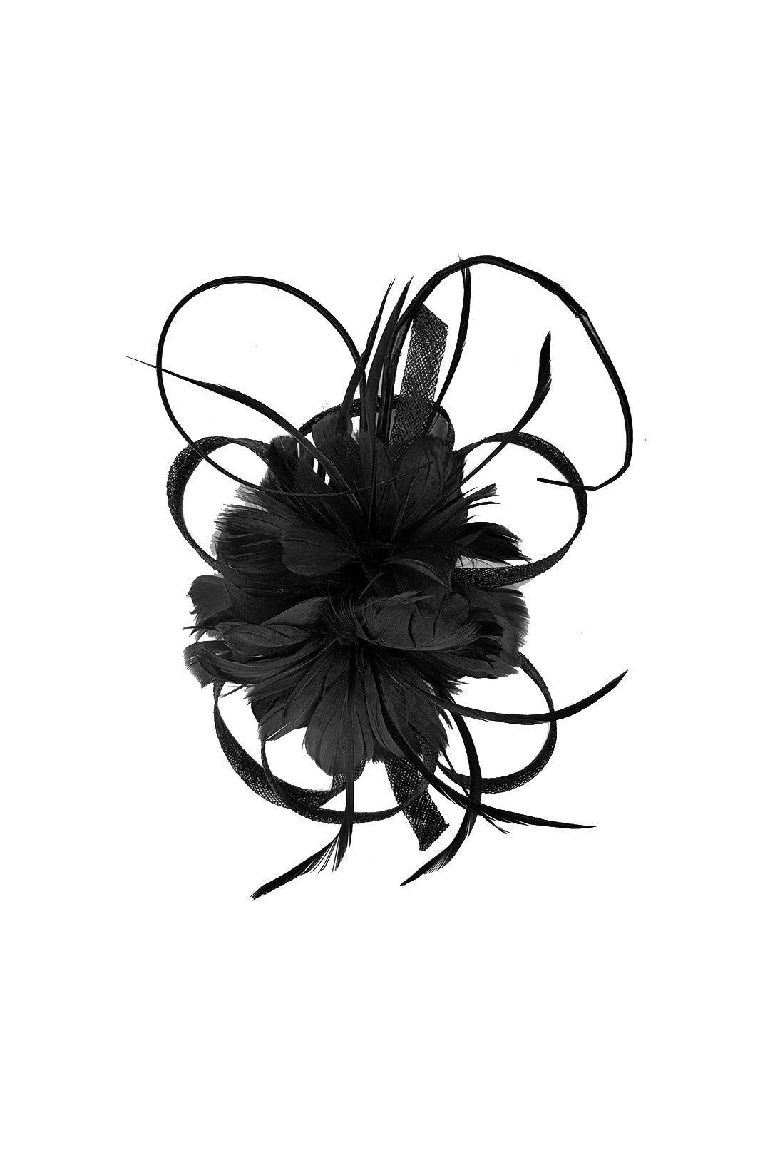 Sinamay Loop & Feather Flower Fascinator