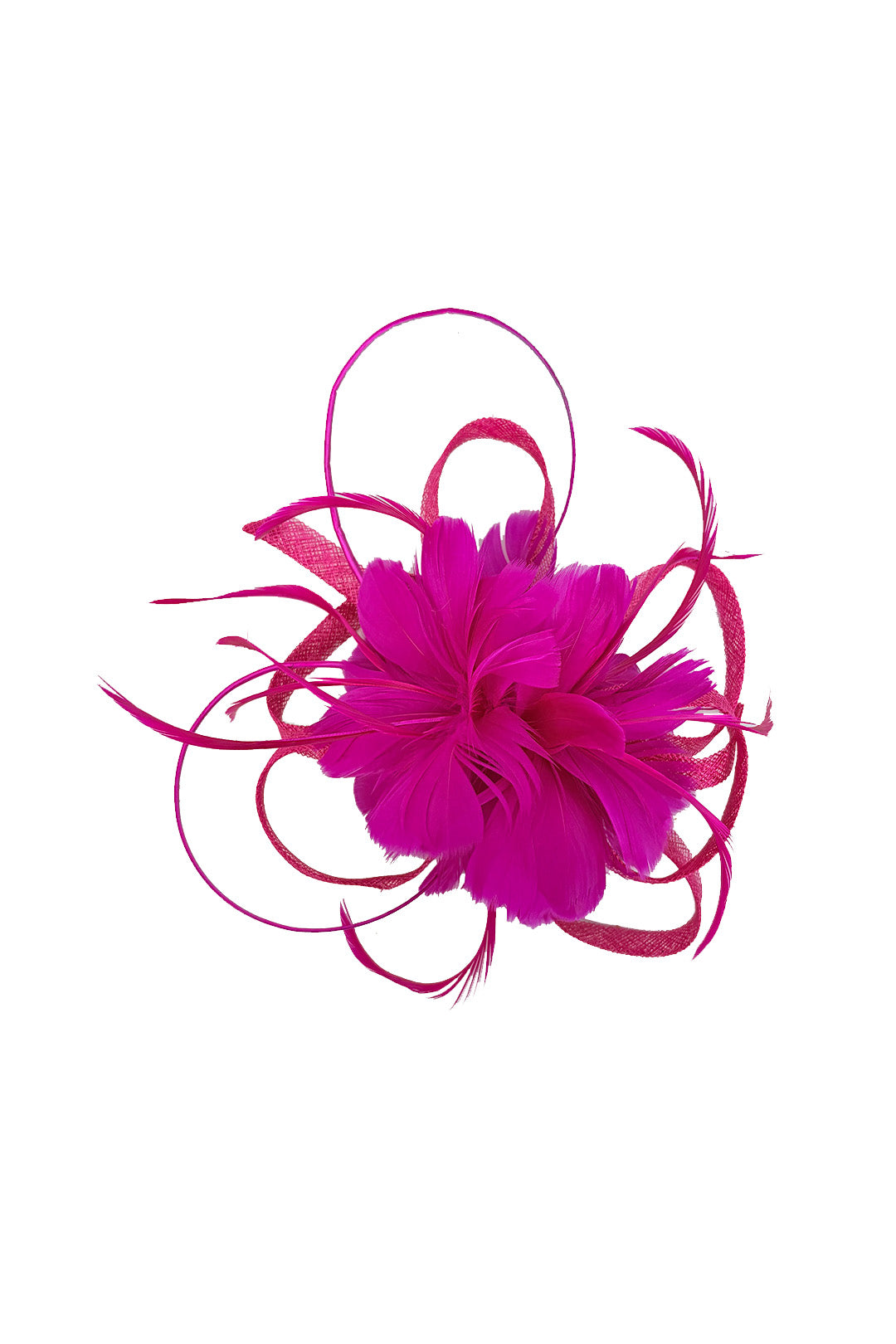 Sinamay Loop & Feather Flower Fascinator