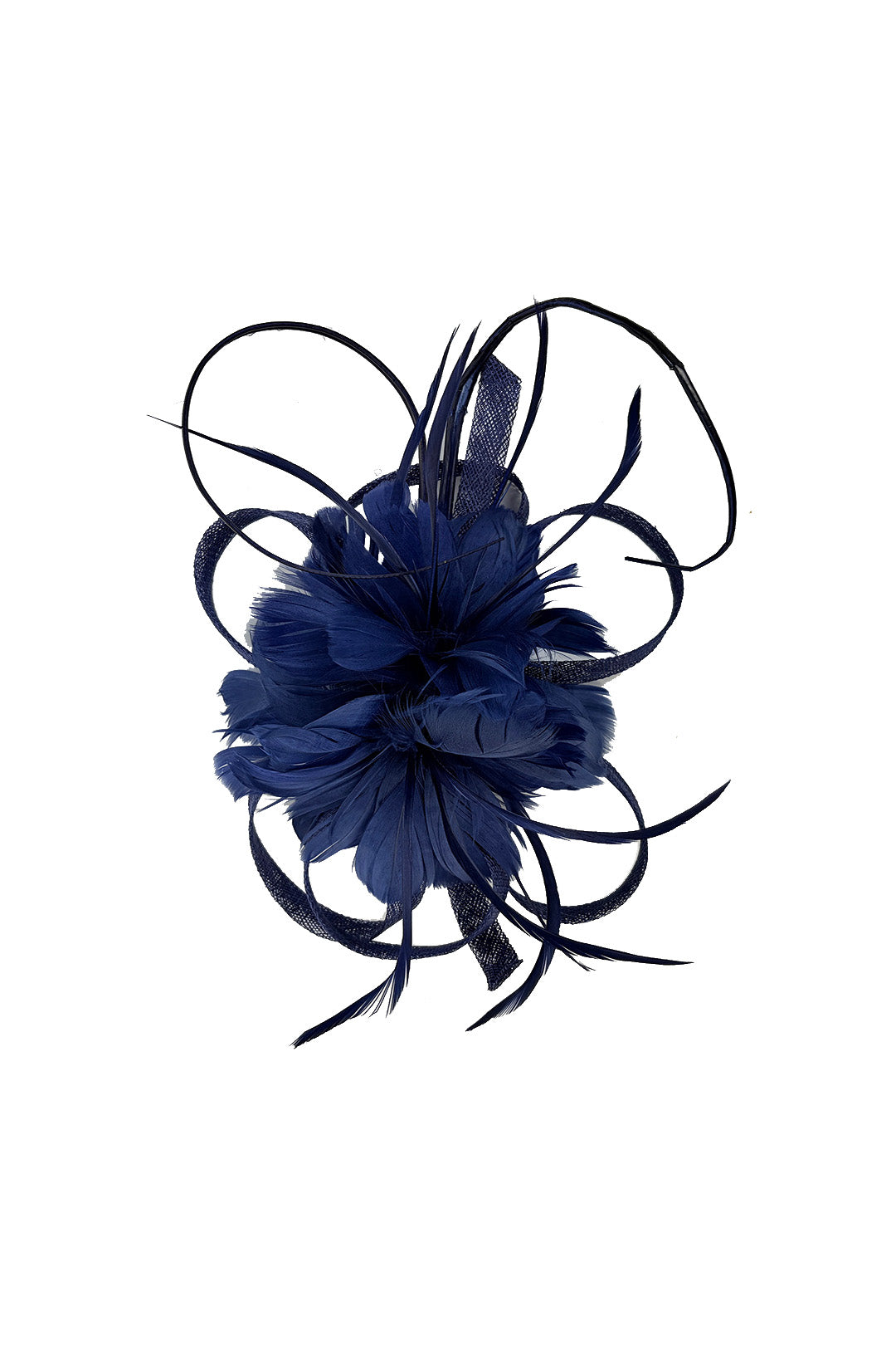 Sinamay Loop & Feather Flower Fascinator