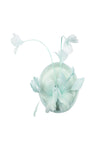 Delicate Feather Stem Sinamay Fascinator Baby Blue