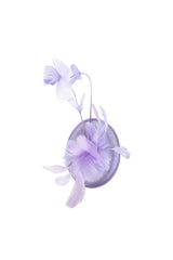 Delicate Feather Stem Sinamay Fascinator Baby Blue
