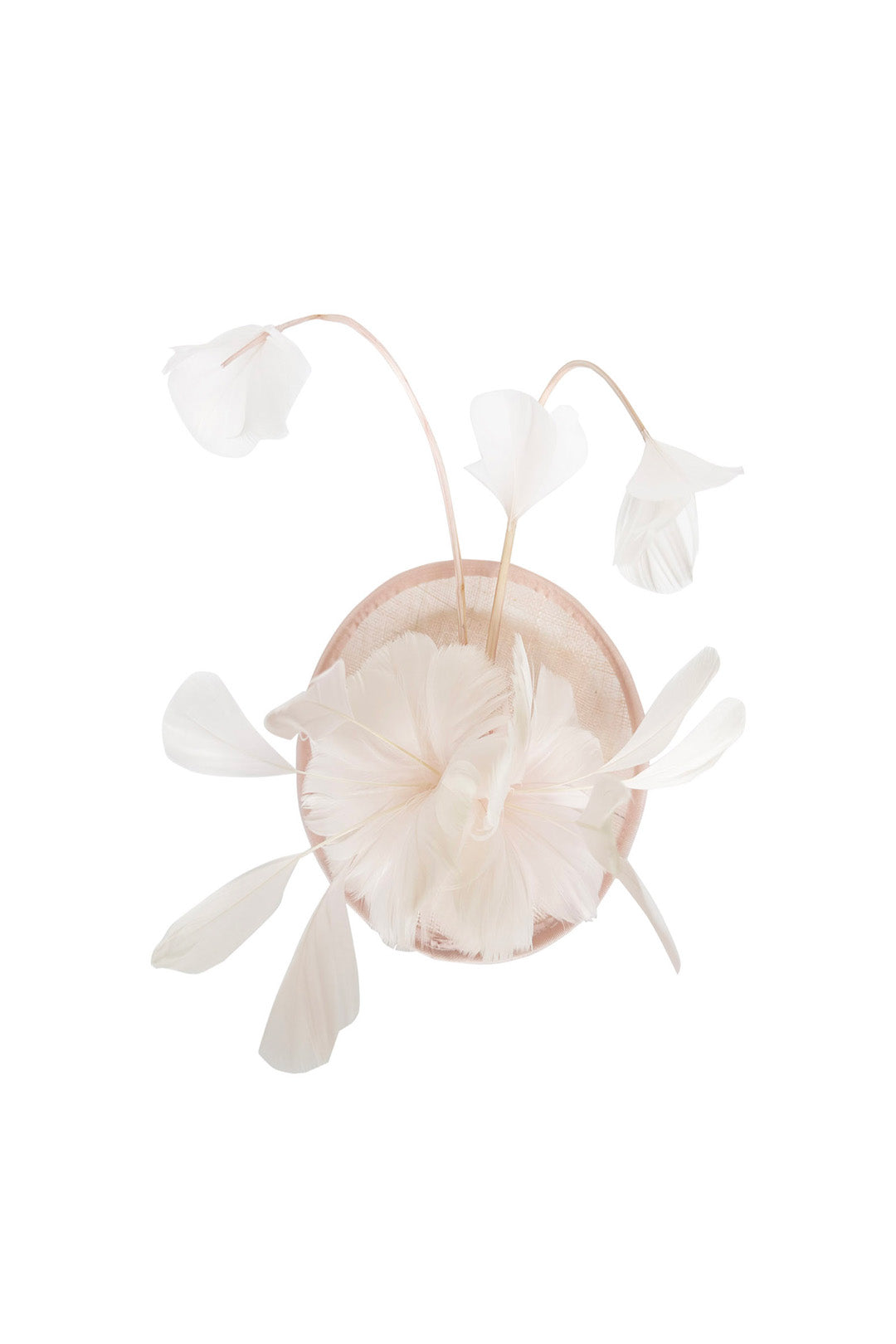 Delicate Feather Stem Sinamay Fascinator Baby Blue